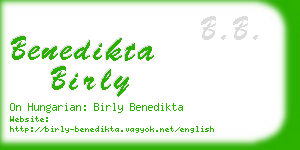 benedikta birly business card